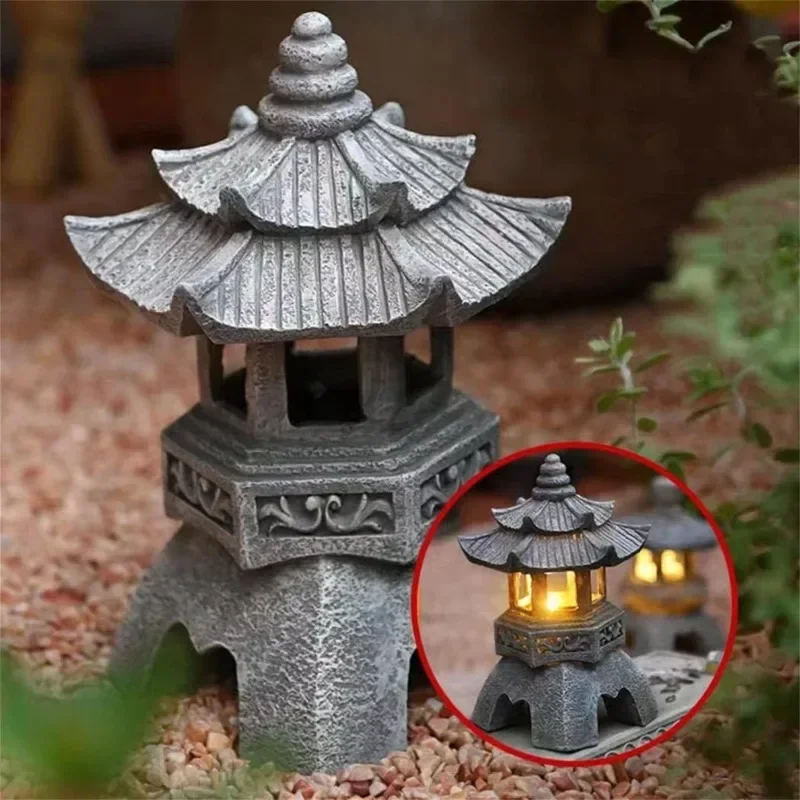 Solar Japanese Pagoda Lantern  - Outdoor Zen Lighting recension och pris