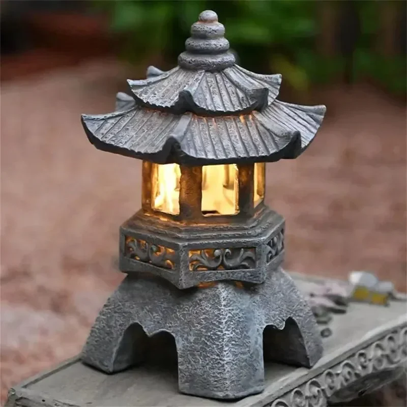 Solar Japanese Pagoda Lantern  - Outdoor Zen Lighting recension och pris