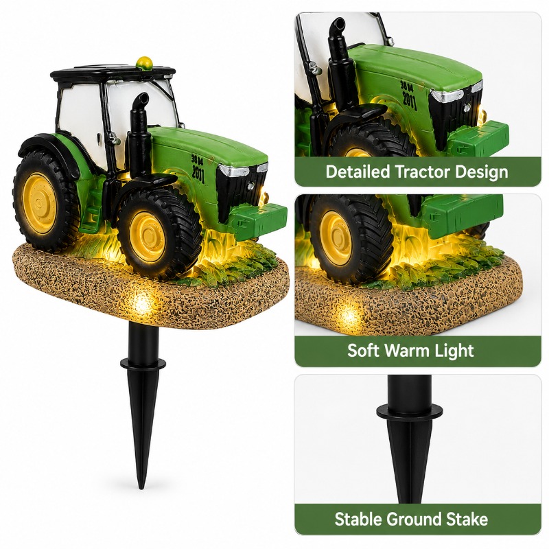 Solar Tractor Garden Stake Lig - Outdoor Lighting Yard Stakes recension och pris