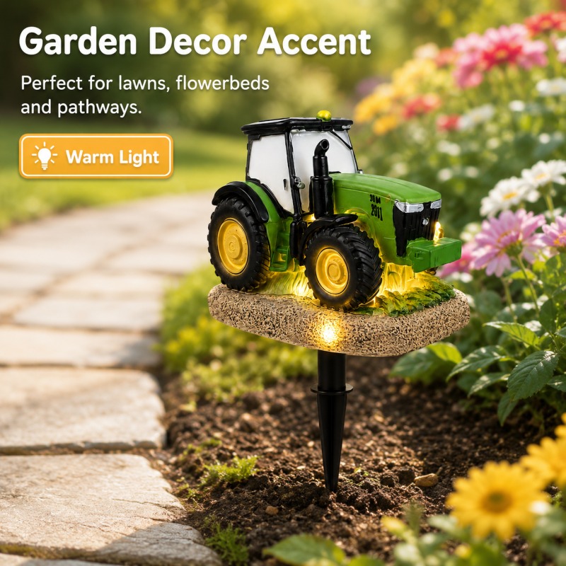 Solar Tractor Garden Stake Lig - Outdoor Lighting Yard Stakes recension och pris