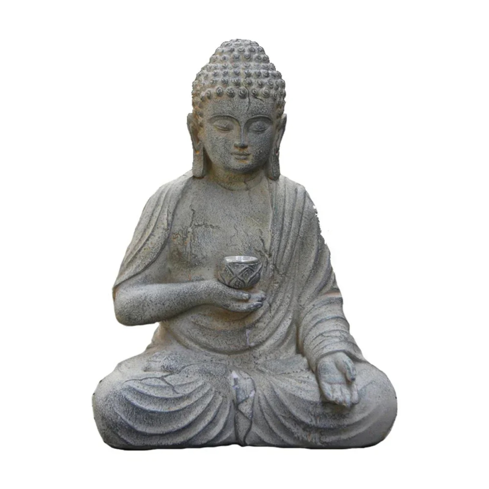 Solar Garden Statue Buddha Res - Outdoor Zen Lighting recension och pris