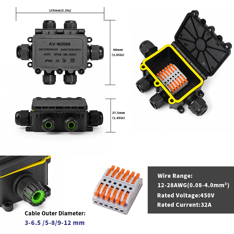 IP68 Waterproof Junction Box 2 - Outdoor Lighting Junction recension och pris
