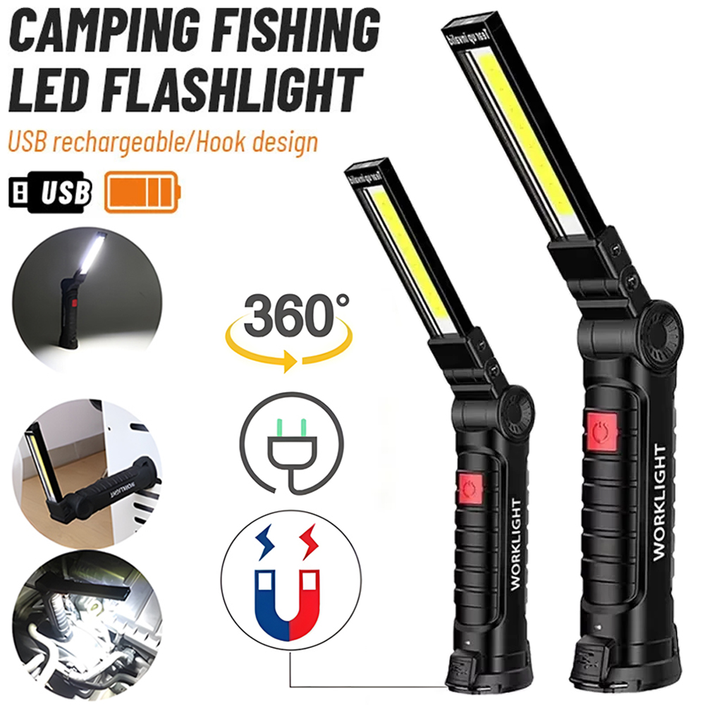 LED COB Flashlight USB Recharg - Outdoor Lighting Types recension och pris