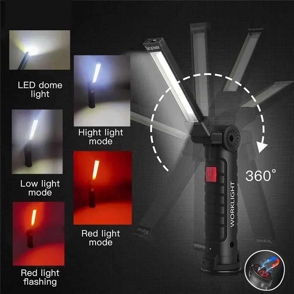 LED COB Flashlight USB Recharg - Outdoor Lighting Types recension och pris