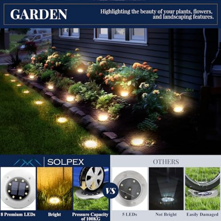 Solar Ground Lights Solar Ligh - Outdoor Lighting And Landscape recension och pris
