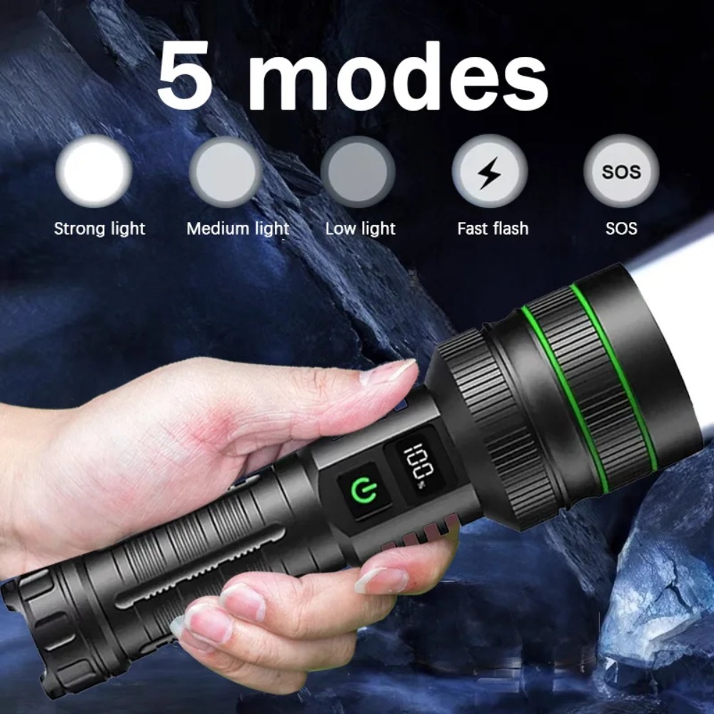 Powerful LED Flashlight Zoomab - Outdoor Lighting Types recension och pris