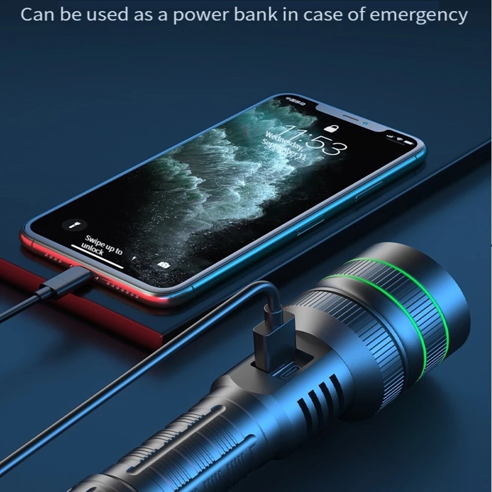 Powerful LED Flashlight Zoomab - Outdoor Lighting Types recension och pris