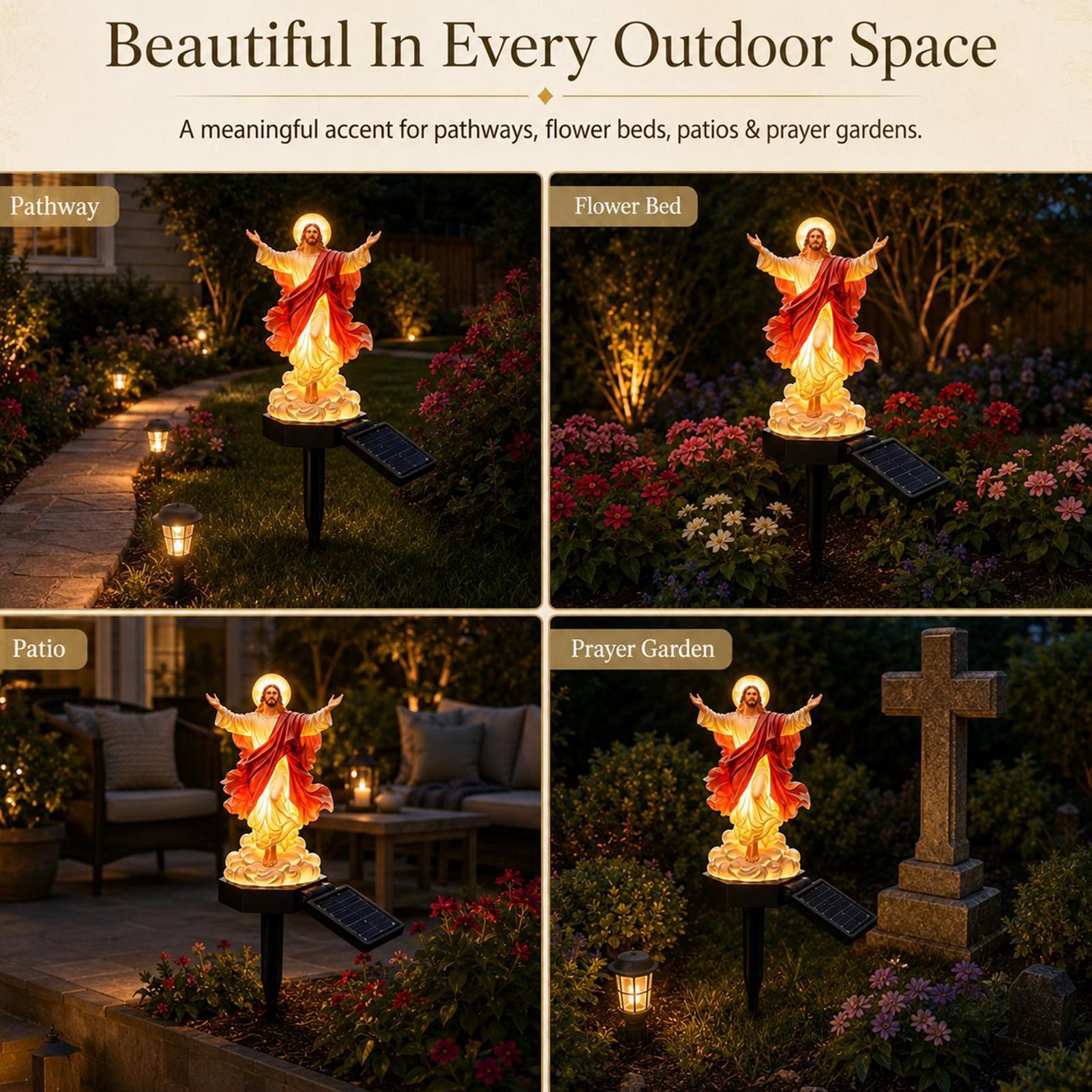 Jesus Solar Lighted Figurine W - Outdoor Lighting Yard Stakes recension och pris
