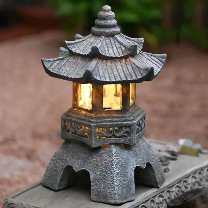 Solar Japanese Pagoda Lantern  - Outdoor Zen Lighting recension och pris