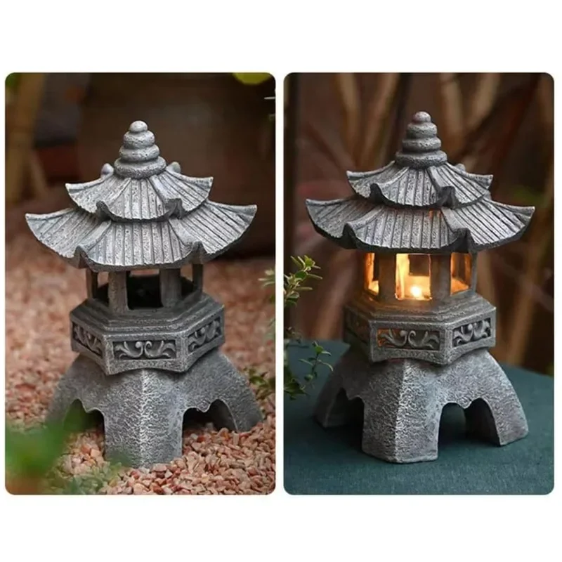 Solar Japanese Pagoda Lantern  - Outdoor Zen Lighting recension och pris
